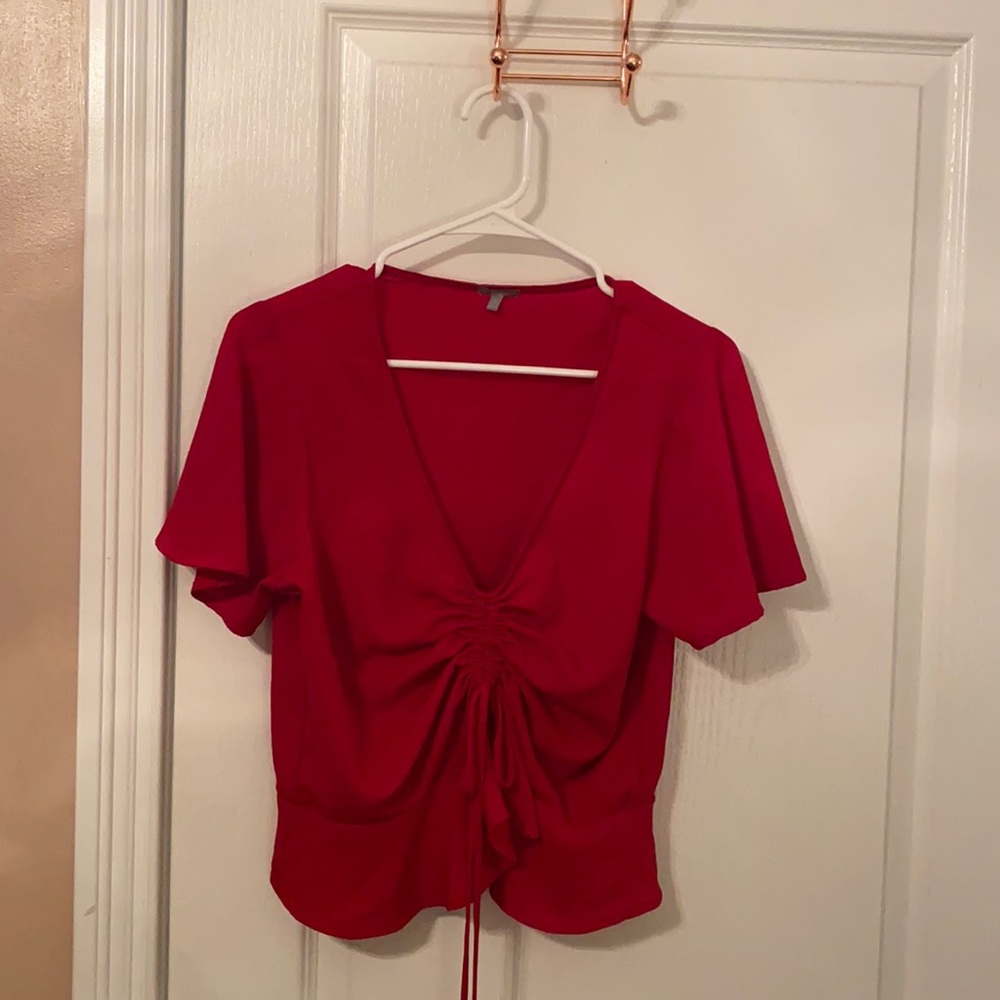Red cropped blouse - Charlotte Russe